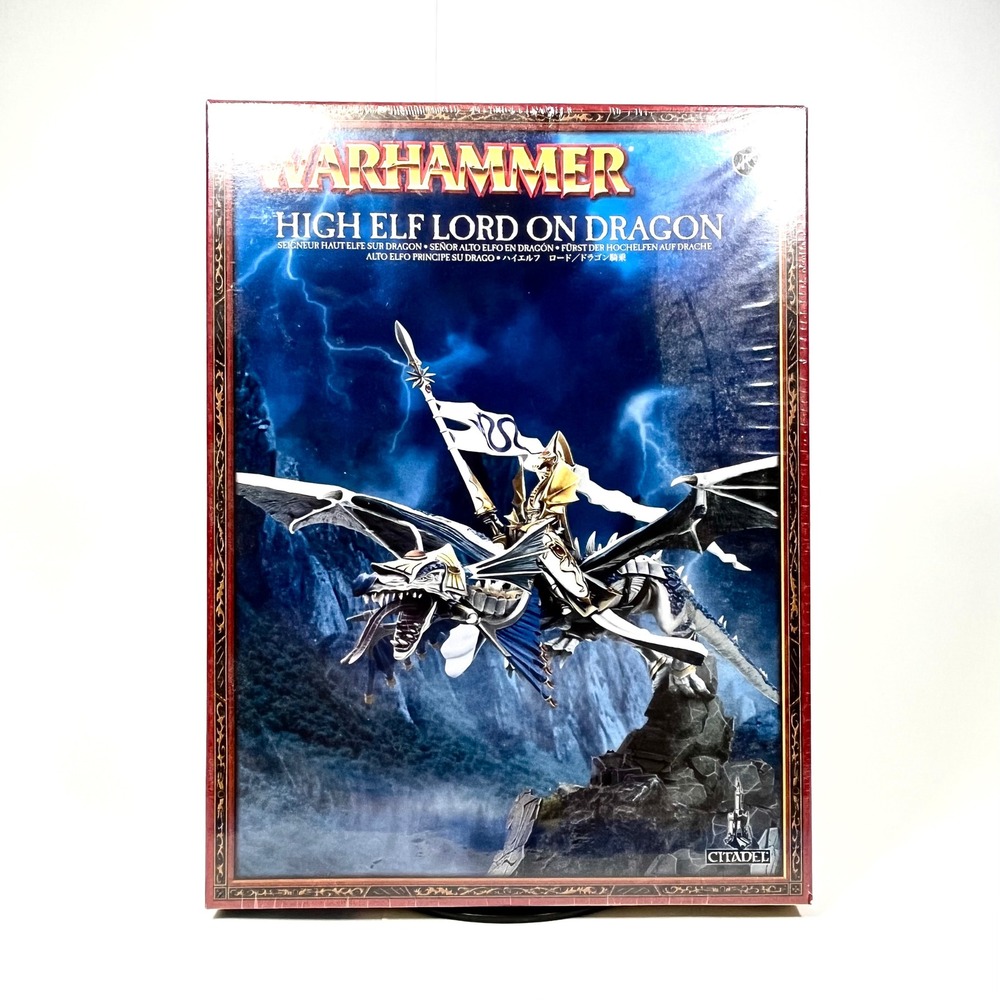 Warhammer High Elf Lord on Dragon Citadel Games Workshop New Sealed Kit
